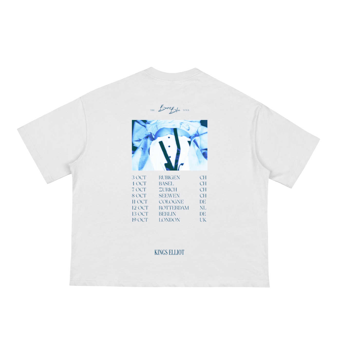 Boxy 'Born Blue' Diva Tee - White