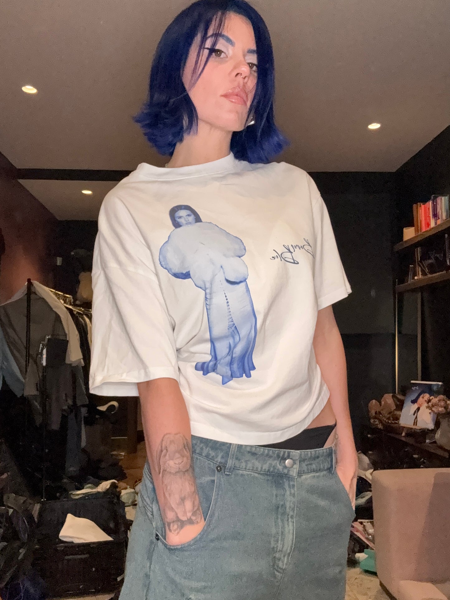 Boxy 'Born Blue' Diva Tee - White