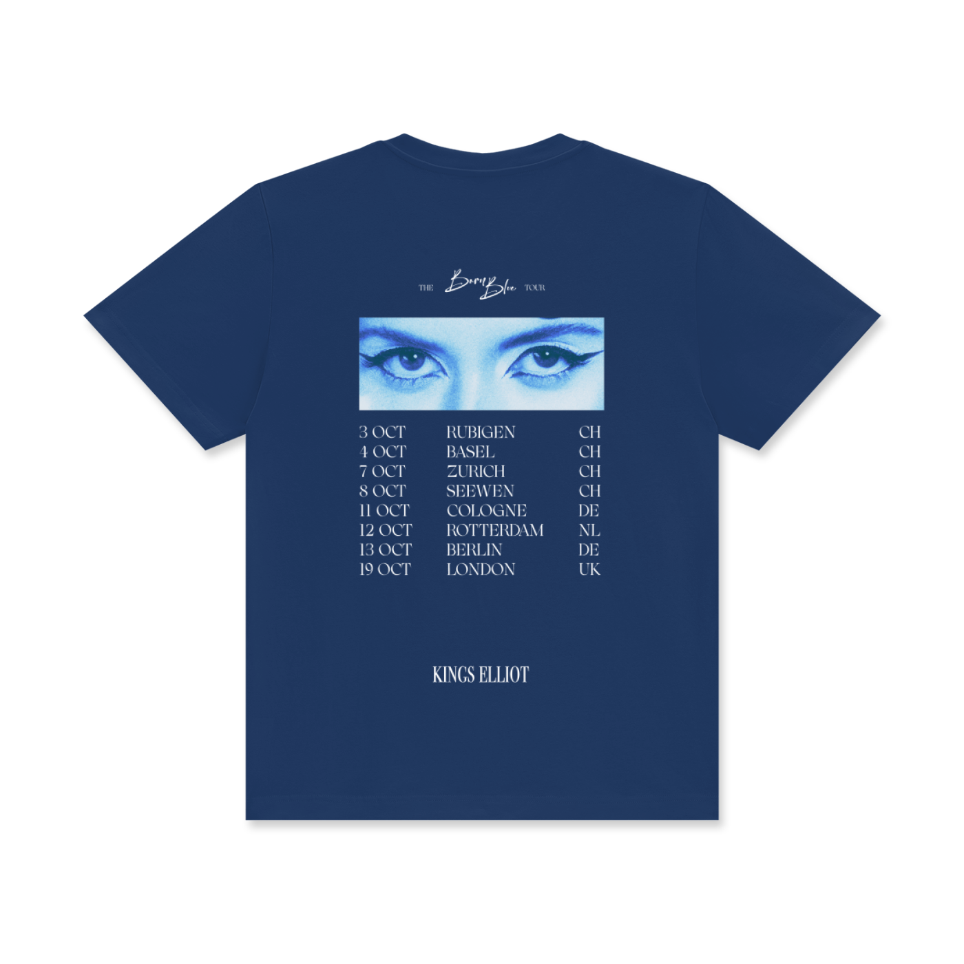 SOLD OUT - Classic Fit 'Born Blue' Tee - Navy